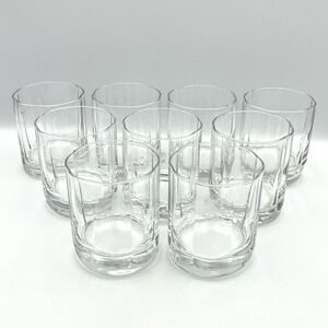 Luigi Bormioli Light & Music Italy Whiskey Glasses Set of 9 Oval‎ Base Tumblers